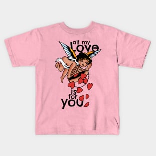 Vintage Cupid Bring Love to You Kids T-Shirt